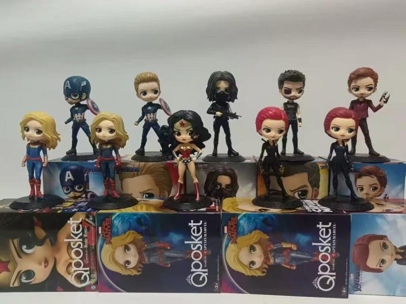 Bandai original Banpresto Qposket Vingadores Capitão América Thor Odinson Viúva Negra Bucky Barnes Thor Fine Collection Figuras