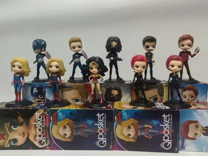 Bandai original Banpresto Qposket Vingadores Capitão América Thor Odinson Viúva Negra Bucky Barnes Thor Fine Collection Figuras
