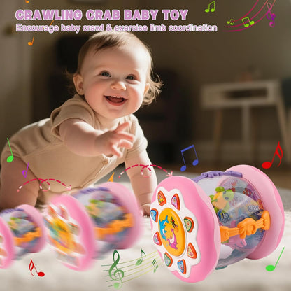 Brinquedo Musical Interativo com Luzes Giratórias 360° que Promove o Aprendizado da Caminhada, Agarrar e Engatinhar do Bebê