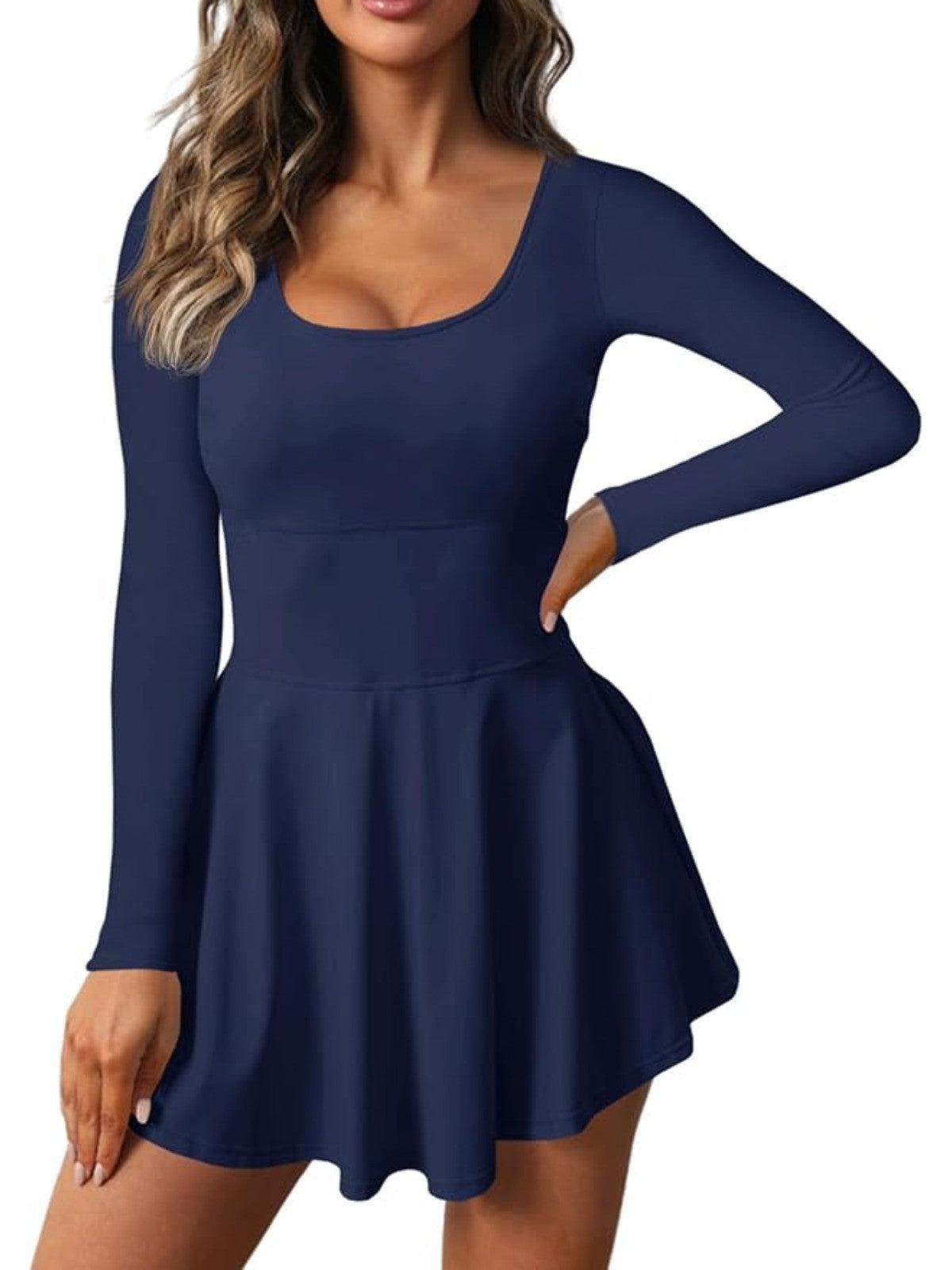 Slim Fit Women 2-In-1 Tennis Dress Athletic Golf Dress With Built-In Shorts Vintage Aesthetic Sporty Streetwear women clothing