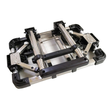 Carrinho de bagagem dobrável completo em aço inoxidável Capacidade de carga de 30kg Fácil de transportar Malas de rodinhas Carrinhos de compras para mochilas escolares