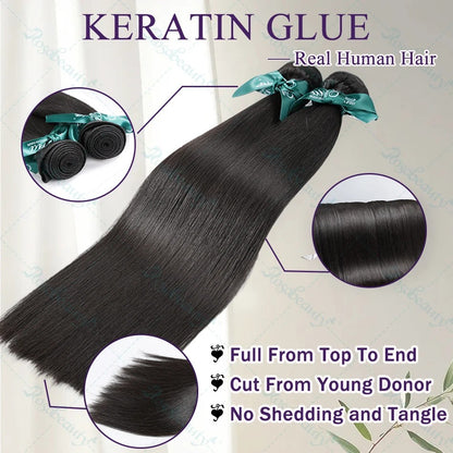 Rosabeauty 30 32 40 Polegadas Pacotes 1 2 3 4 5 Liso Osso Brasileiro Cabelo Humano Remy Pacotes Extensões Tissage Para Mulheres
