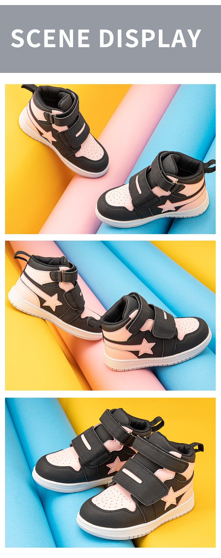 Kids Sneakers Children Orthopedic Shoes, Tip Toe Walking High-Top Ankle Support Anti-Slip Sole Trainers for Girls Boys