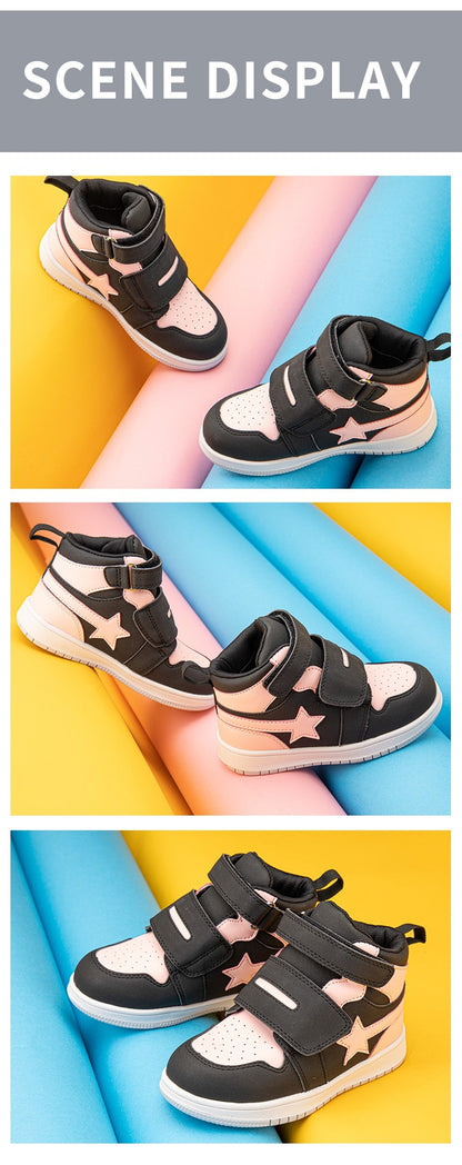 Kids Sneakers Children Orthopedic Shoes, Tip Toe Walking High-Top Ankle Support Anti-Slip Sole Trainers for Girls Boys