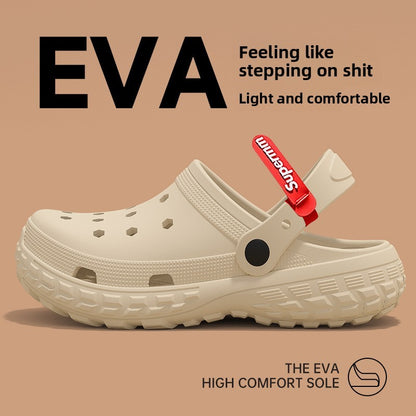 Slippers with holes, men's shoes, 2025 new model, medical nurse EVA anti slip and anti odor outer wear, women's beach sandals