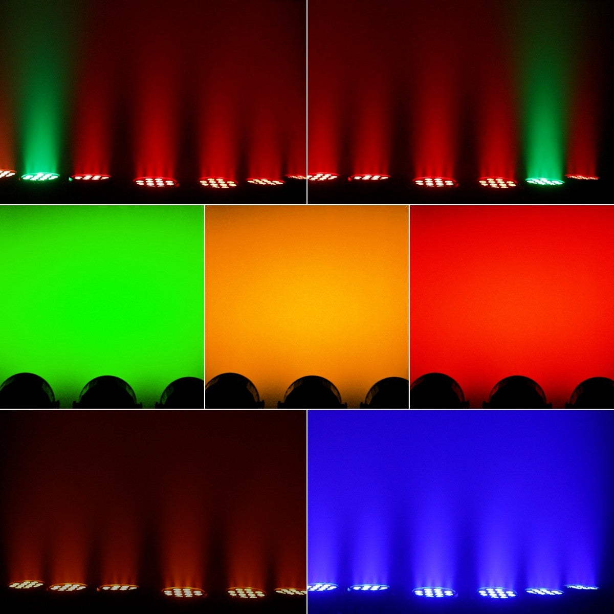 4Pcs LED PAR Light 18X18W RGBWA+UV Remote control disco light Flat Par Light  Family Birthday Party Theater Wedding KTV Bar