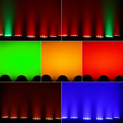 4Pcs LED PAR Light 18X18W RGBWA+UV Remote control disco light Flat Par Light  Family Birthday Party Theater Wedding KTV Bar