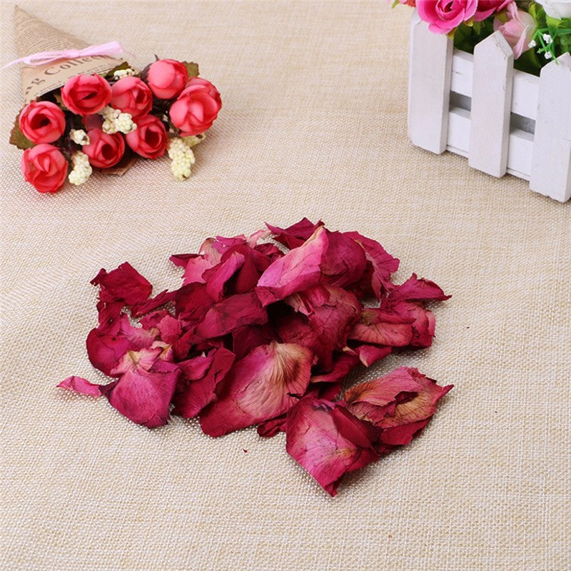 1 Pack Dried Rose Petals Natural Flower Bath Spa Whitening Shower Dry Rose Flower Petal Bathing Relieve Fragrant Body Massager