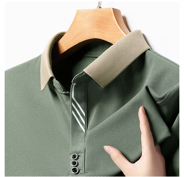 High quality short sleeve men's POLO shirt summer fashionable stripe design soft golf top comfortable ventilate casual T-shirt