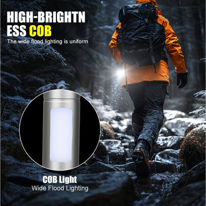 LED COB Super Bright Flashlight USB Rechargeable Torch 1-3 Optional Light Sources Outdoor Waterproof Emergency Light with Hook