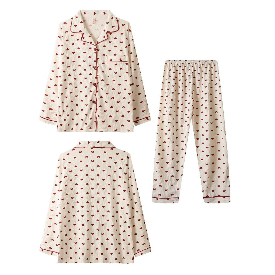 Cartoon Dog Letter Plaid Print Pajama Sets for Women Plus Size Sweet Cute Harajuku Style 2PC Set Sleepwear Autumn New Homewear