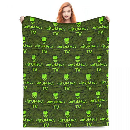 Gunki Fishing Blanket Soft Warm Flannel Throw Blanket Bedspread for Bed Living room Picnic Travel Home Sofa