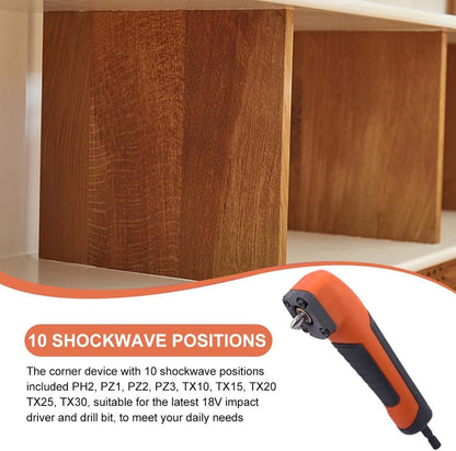 Parafusadeira Elétrica de Canto Multifuncional de Alto Torque 90° de Ângulo Reto Ferramenta Manual Adaptador de Broca de Canto