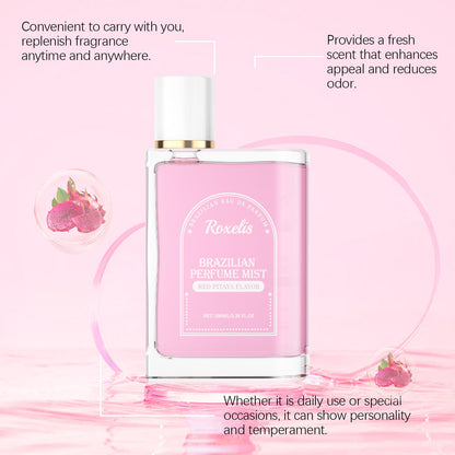 Roxelis 100ml Brazilian Style Perfume Light Fragrance Red Pitaya Jasmine Scent Fresh Long Lasting Aroma Dating Flirting Perfume