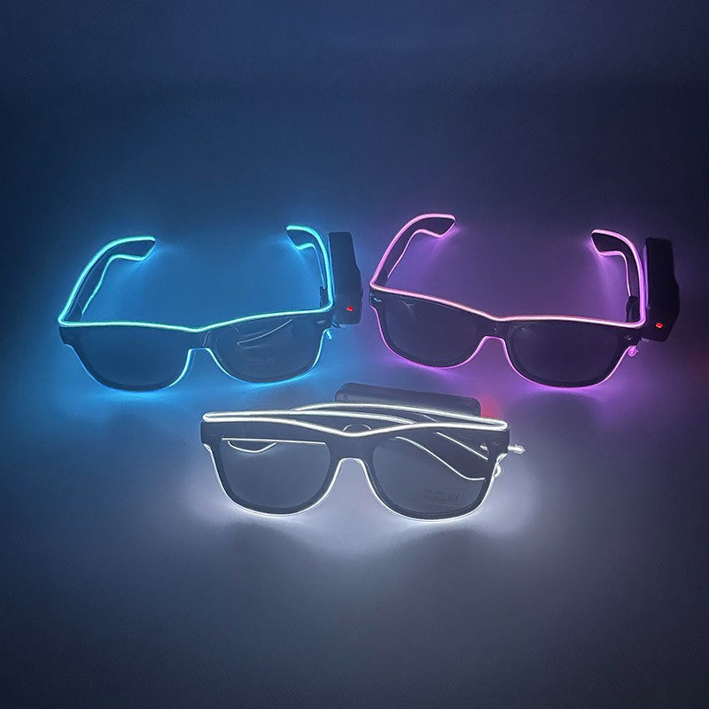 New Cool Wireless Glowing LED Light Up Glasses For Rave Festival Party Luminous Neon Mosaic Sunglasses Club Disco Eye Glasses