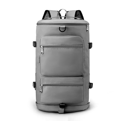 Mochila de Viagem Grande, Moderna e Simples com Compartimento Independente para Sapatos, Bolsa Casual Multibolsos para Viagens Curtas