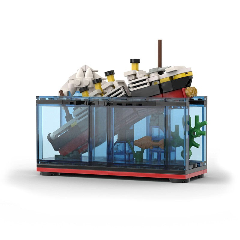 Titanic Parte ao Meio RMS Cruzeiro Naufragado Blocos de Montar Moc Navio Barco Modelo Plástico 3D DIY Barco a Vapor Presentes Brinquedos Infantis Filme da Cidade