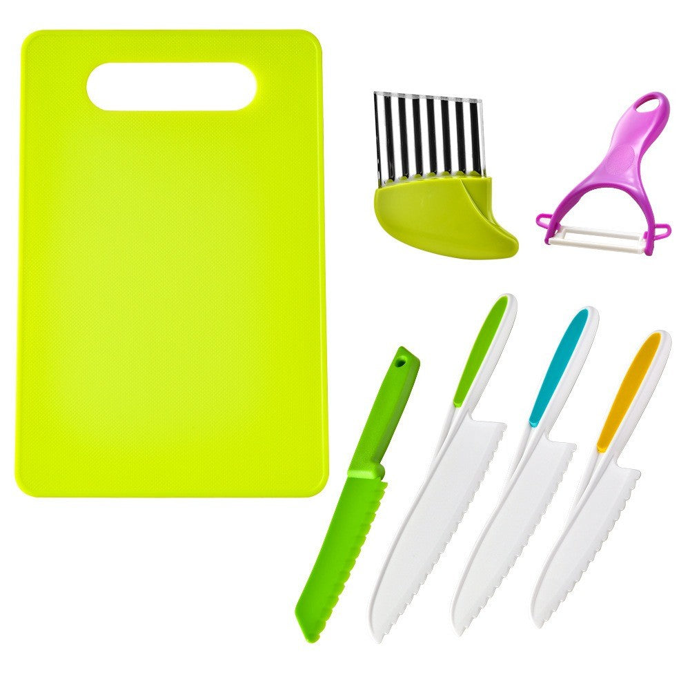 Novo Conjunto de Cortadores de Cozinha Infantil Faca Infantil Cortador de Criança Faca de Plástico para Bolo Frutas Crianças Ferramentas Descascadoras DIY Acessórios de Cozinha