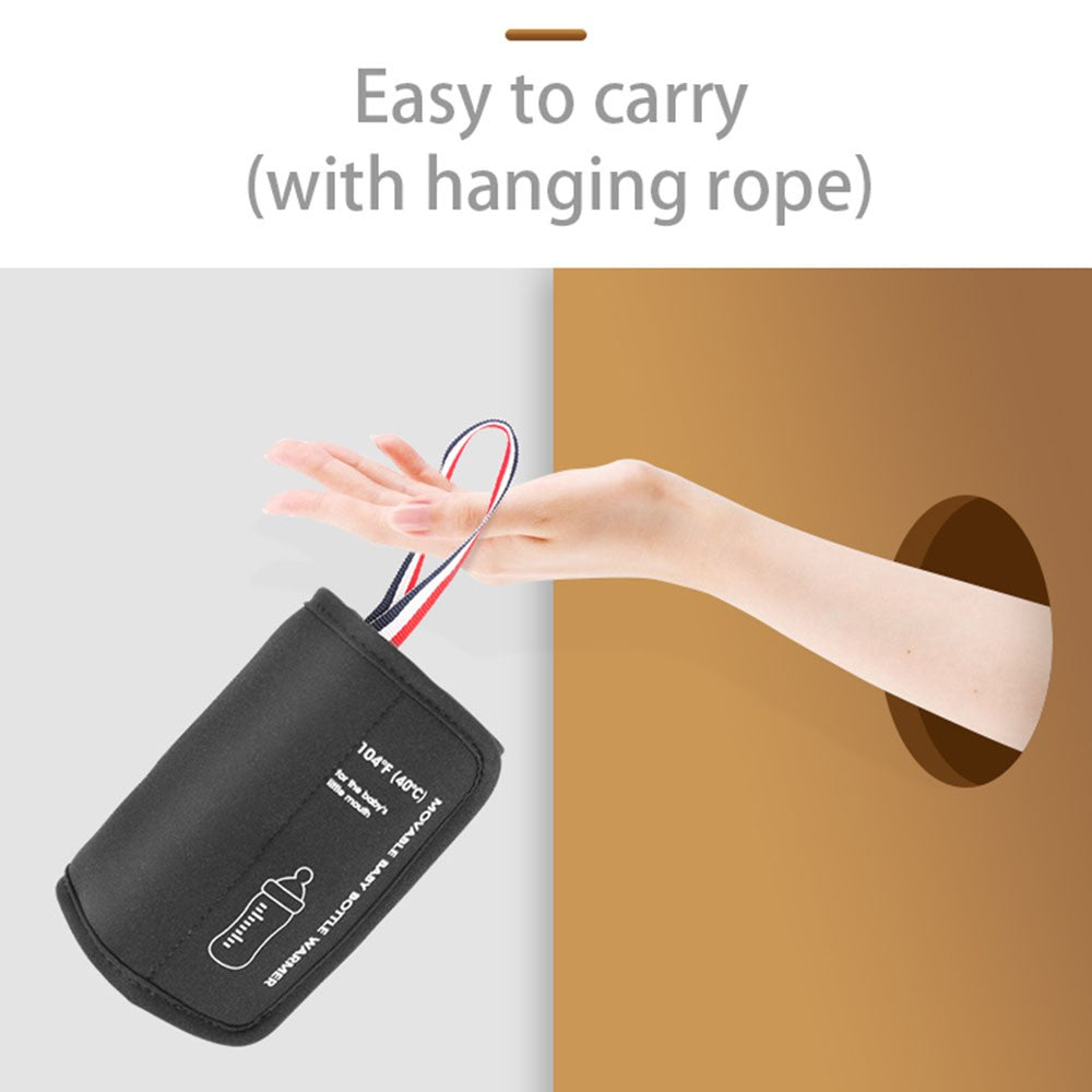 Portable USB Bottle Warmer Travel Milk Heat Keeper Car Baby Bottle Warmer Bottle Heating Bag for Breastmilk and Formula with USB