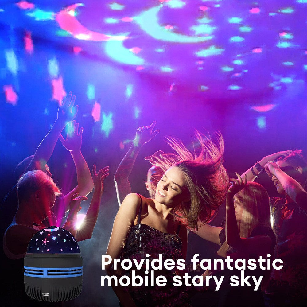 LED Starry Sky Lights Bedroom NightLights 5V USB Decoration Atmosphere Projector Lamp 360° Rotating For Weddings Christmas