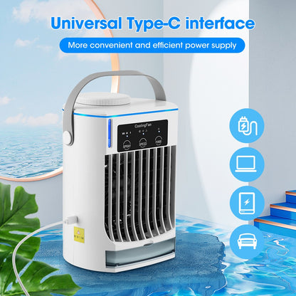 Mini Ar Condicionado Climatizador Ventilador Portátil a Água Ventilador de Ar Condicionado Móvel Para Escritório, Quarto, Carros