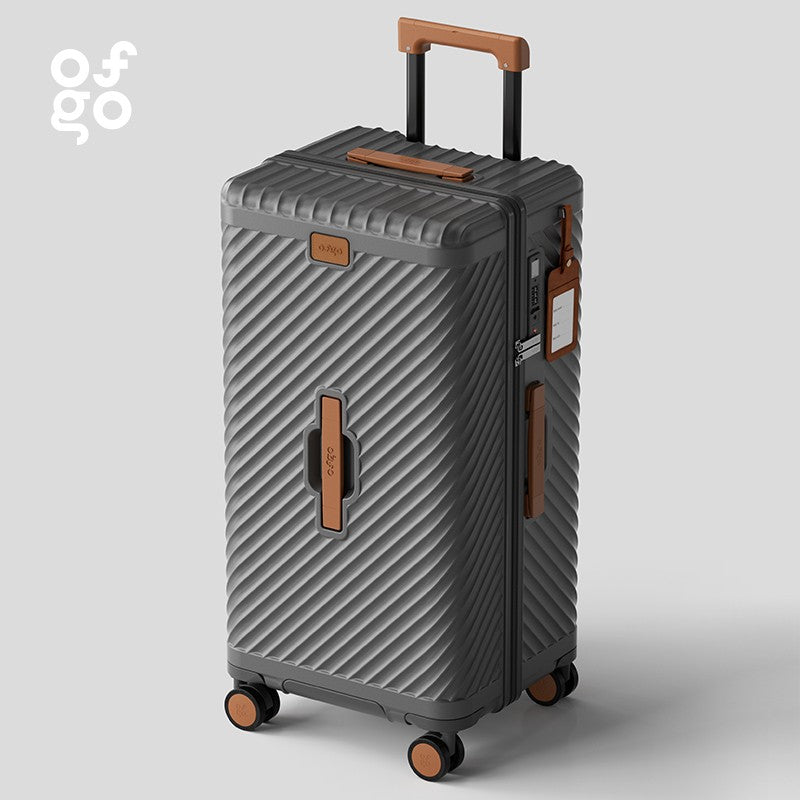 Ofgo Suitcase 20-30 Inches | Cup Holder/Waterproof Pc Suitcase Large Capacity Spinner Suitcase Tsa Travel Trolley Case With Lock