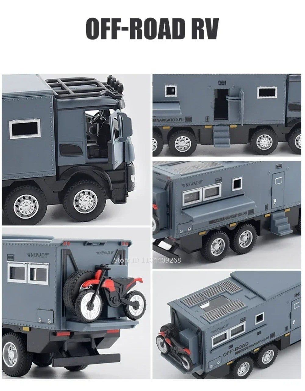 1:24 NOMADISM Raptor F150 RV Liga Modelo de Carro de Brinquedo Metal Diecast Miniatura Veículos Off Road Modelos Som Luz Brinquedos Para Crianças Presentes