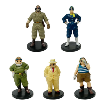 5 pçs/conjunto Filme Porco Rosso Bonecos de Ação Brinquedos 7-9cm