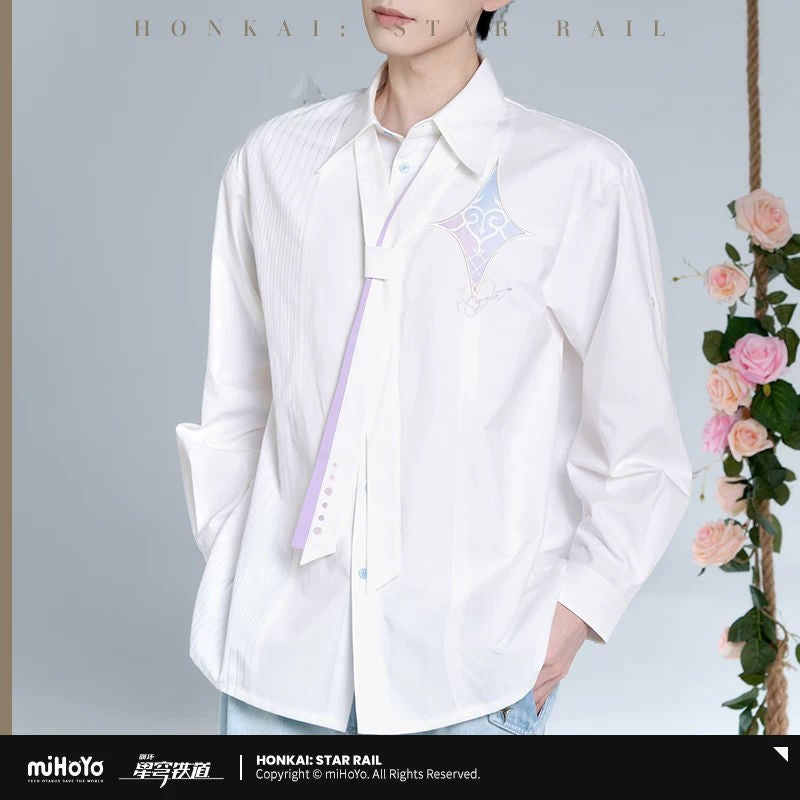 [Genuine] miHoYo Game Cyrene Shirt Honkai Star Rail Cyrene Theme Long-sleeved Blouses Casual Costume Top Cosplay Halloween Gifts
