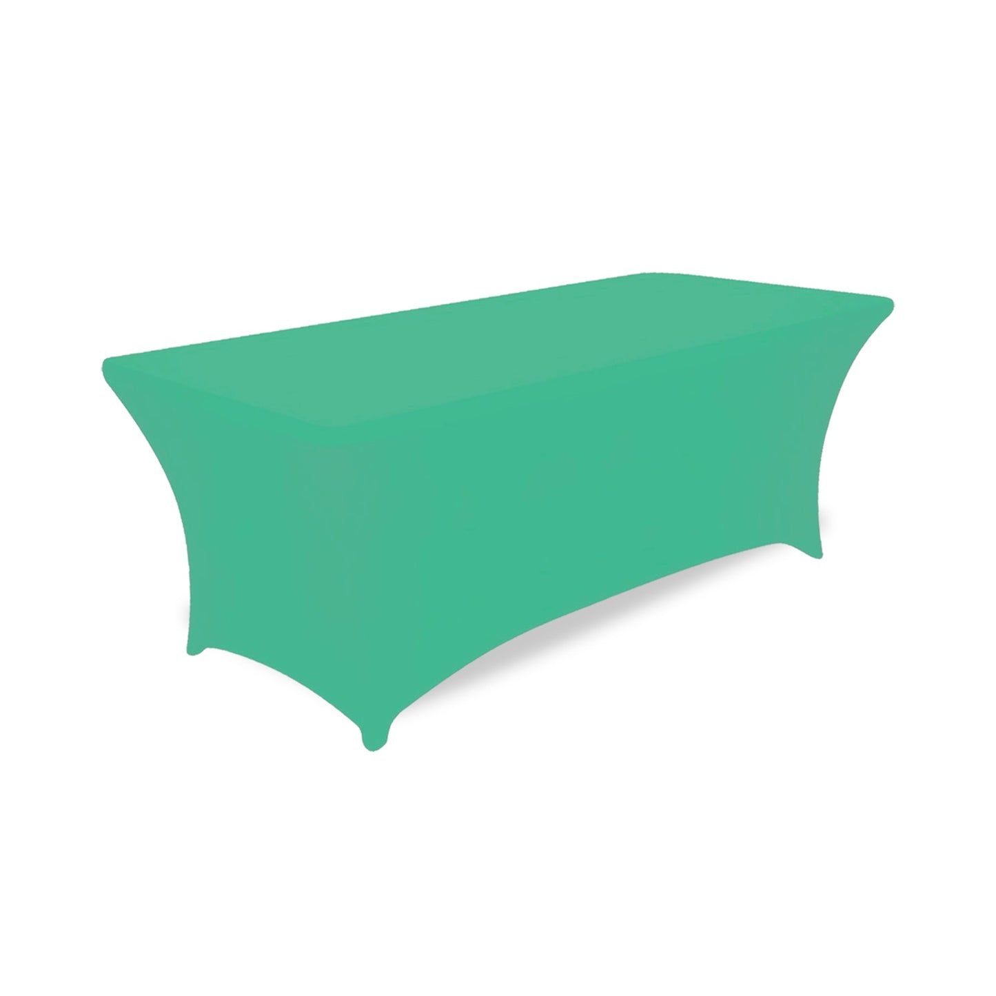 Hot Selling 6ft Trade Show Polyester Tablecloths Waterproof Fitted Stretch Spandex Table Cover Custom Printed Logo for Banquets