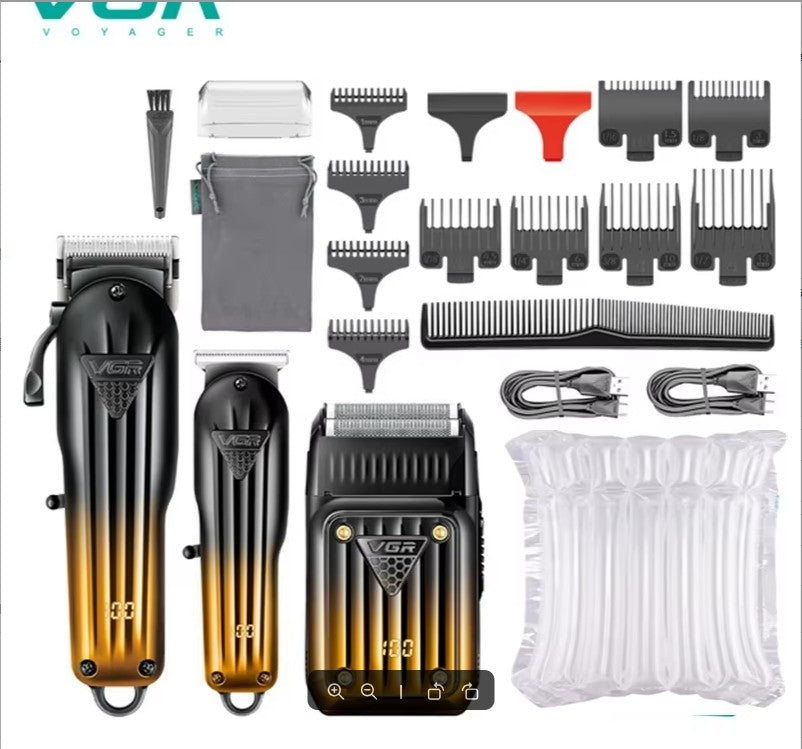 VGR 644 gradient hair cutting combination electric shaver rechargeable professional men's hair clipper carving electric pusher