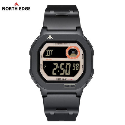 NORTH EDGE X1 Square Screen Digital Watch 2025 Men Women Sportswatch Waterproof 50M Stopwatch Countdown Alarm Clock Reloj Hombre