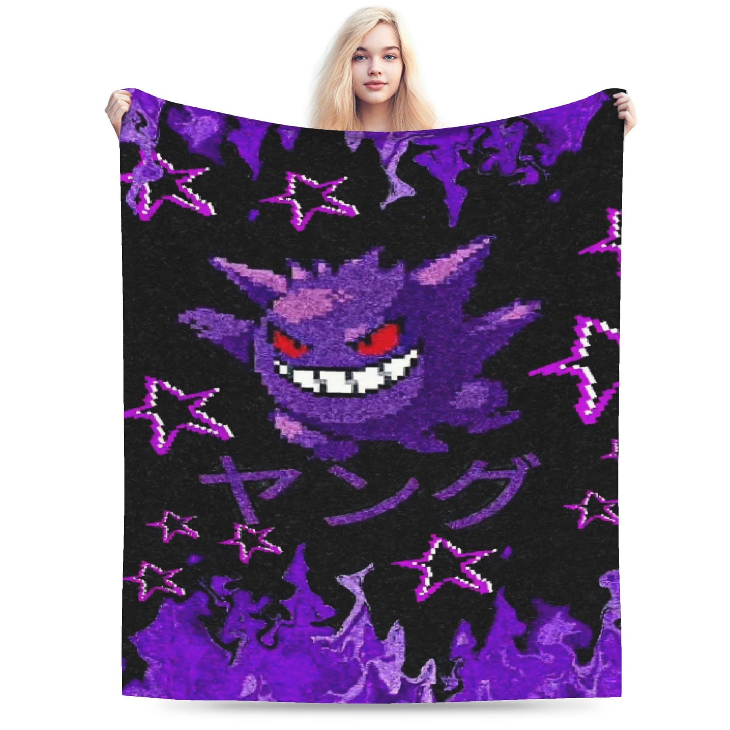 Cobertores Gengar Mantas De Pelúcia Novas Super Quentes Para Meninas Meninos Sofá Cadeira Flanela Colcha Protetor De Cama