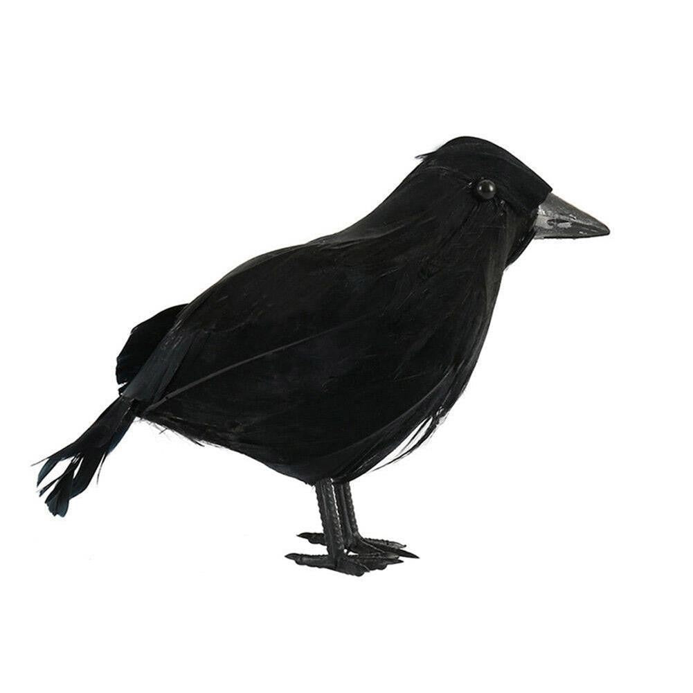 Simulação de Corvo Preto de Halloween Corvo Preto de Halloween Adereços de Corvo Simulação Pássaro Falso Festival Fantasma Decoração de Halloween Brinquedos Assustadores