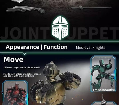 Medieval Knight  Lucky 13 Doll Figure Movable Joint Puppet Joint Building Block 3D Assembled Boy Toy Gift Building Blocks