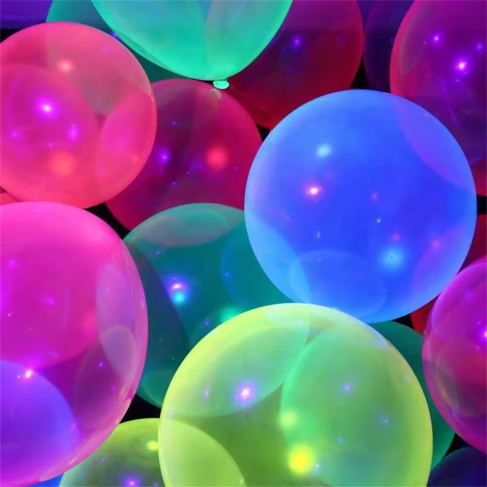 10/20/30pcs UV Blacklight Reactive Neon Fluorescent Balloons GLOW In The DARK Balloon for Adults Wedding Decoration