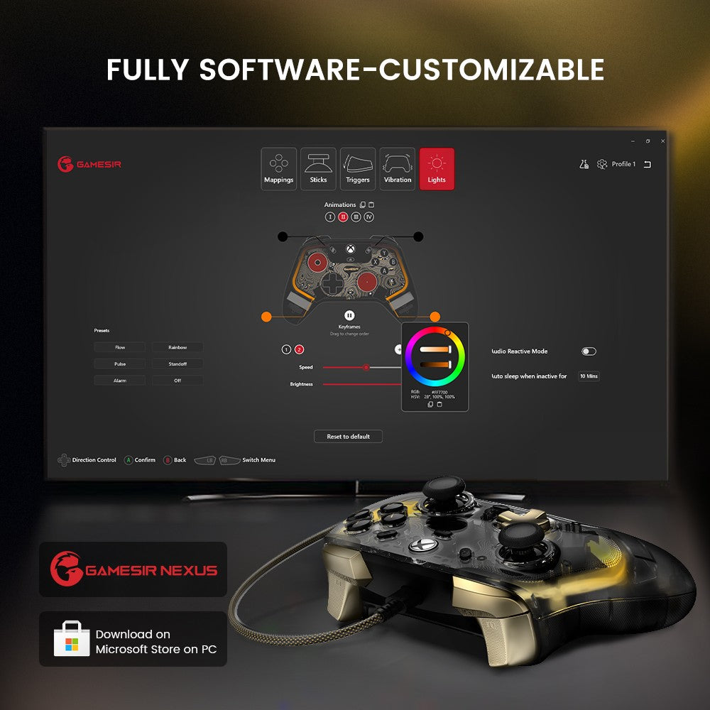GameSir Kaleid Xbox Controller Wired Gamepad for Xbox Series X, Xbox Series S, Xbox One Game Console, with Hall Effect Joystick