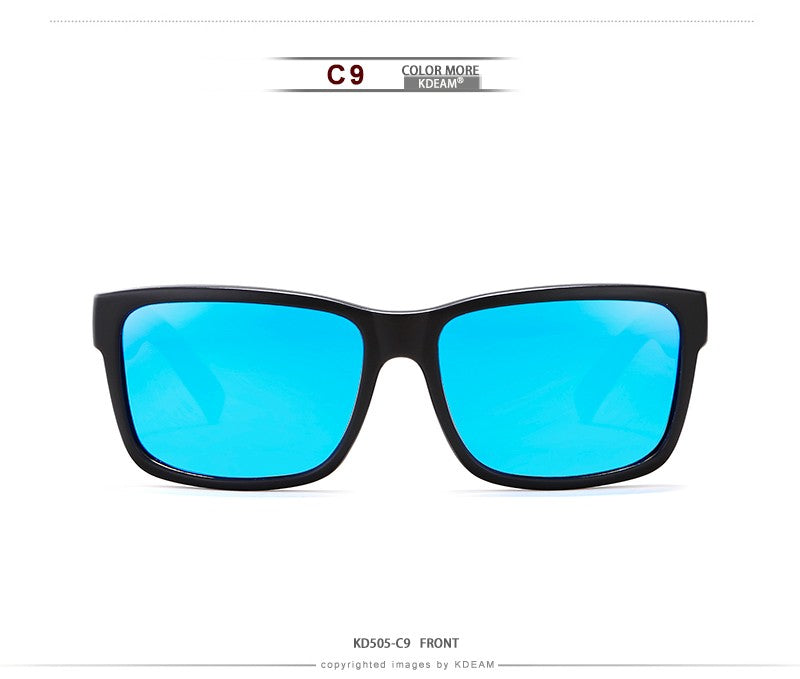 KDEAM Revamp Of Sport Men Sunglasses Polarized Shockingly Colors Sun Glasses Outdoor Driving Photochromic Sunglass With Box