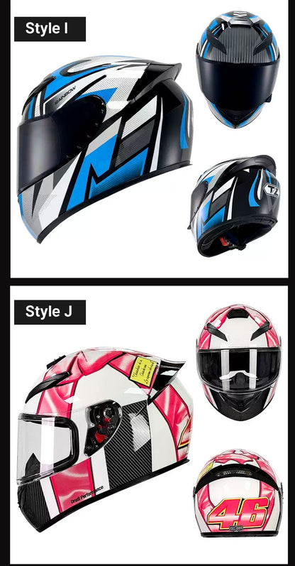 Capacete de Moto de Rosto Inteiro de Alta Qualidade Masculino Feminino Capacete de Corrida de Moto DOT capacete casqueiro casque