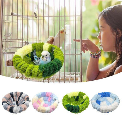 Ninho de Periquito Cama de Calopsita Ninho de Pássaro Cama de Inverno para Dormir Pelúcia Quente Camas de Pássaros Confortável Aquecedor de Inverno Casa de Animais Tenda de Cabana Quente