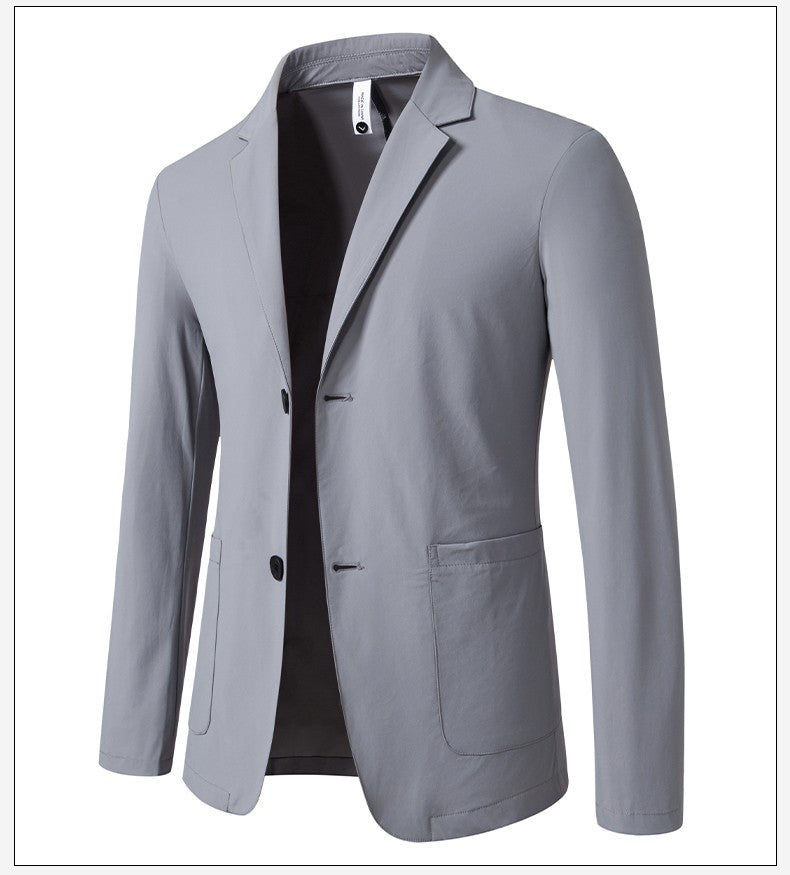 Sun Protection Clothing for Men, Casual Business Wear, Summer Light, Fashionable, Breathable, Sports and Outdoor Ice Silk Blazer