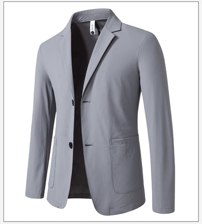 Sun Protection Clothing for Men, Casual Business Wear, Summer Light, Fashionable, Breathable, Sports and Outdoor Ice Silk Blazer