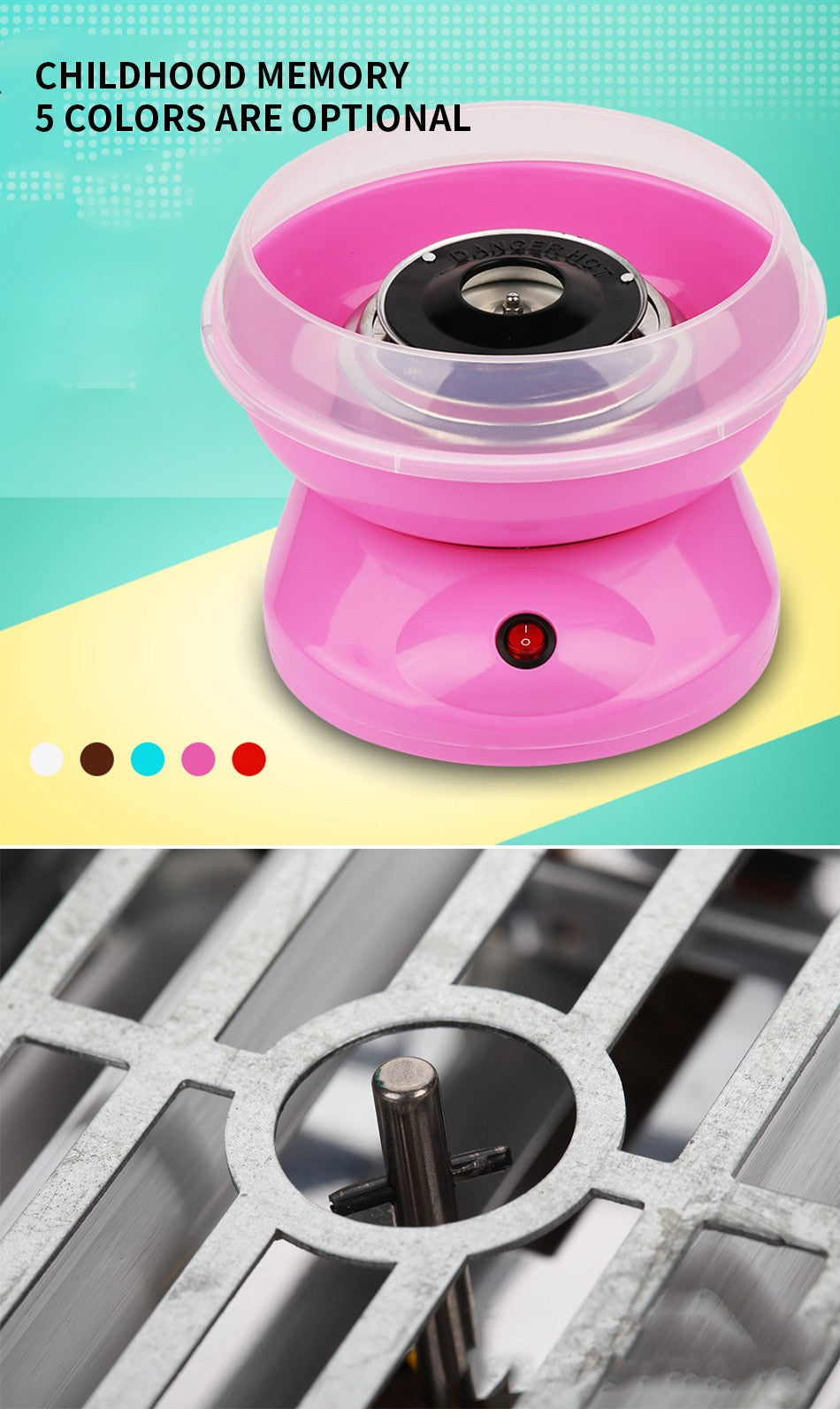 MINI Spun Sugar Electric DIY Sweet Cotton Candy Maker Portable Marshmallow Sugar Fairy Floss Spun Machine EU US Plug 110V/220V