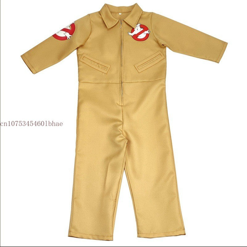 Kids Adult Ghostbusters Costume Cosplay with Proton Pack Men Boys Girls Ghostbusters Jumpsuit Ghost Hunter for Halloween Outfits