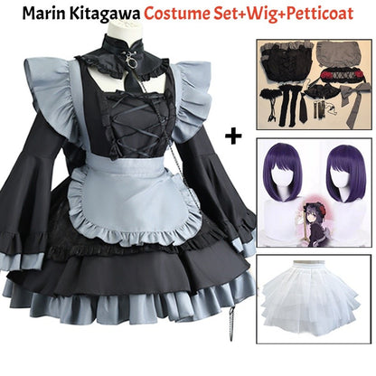 Marin Kitagawa Cosplay Costume Shizuku Kuroe Dress My Dress-Up Darling Anime Halloween Christmas Carnival Suit Role Play Uniform