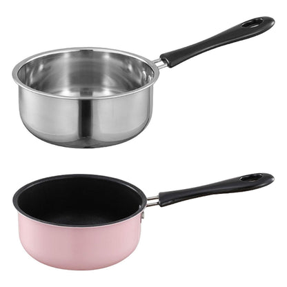Panela Pequena Mini Panela de Sopa Utensílio de Cozinha com Alça Longa para RV Cozinha de Viagem Panela de Leite Aquecedor de Molhos Panela de Indução