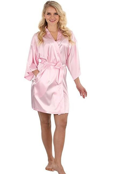 RB030 Sexy Large Size Sexy Satin Night Robe Lace Bathrobe Perfect Wedding Bride Bridesmaid Robes Dressing Gown For Women