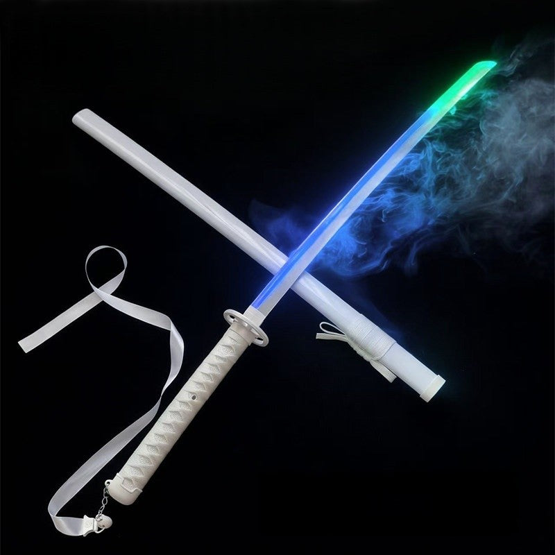 40inch Vapour Rukia Katana Glow Fog Sword Anime Bleach Cosplay Real Size Japanese Katana Original Samurai Led Lightsabre Gift