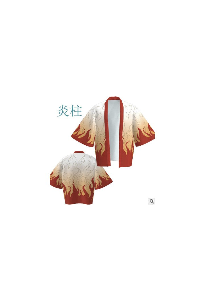 Ghost Slayer Cosplay Cloak Demon Slayer Adult and Children's Cos Set Charcoal Jilang Ni Dou Printed Clothes