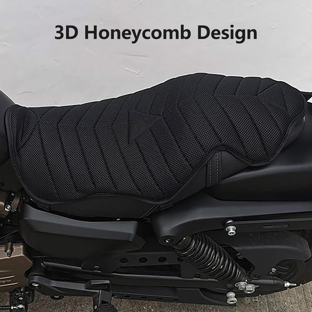Almofada de Assento de Moto Protetor Solar Almofada de Assento Duplo de Moto Andar Impermeável Respirável Almofada de Ar Acessório de Moto